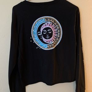Full Tilt Sun/Moon Cropped Long-Sleeve